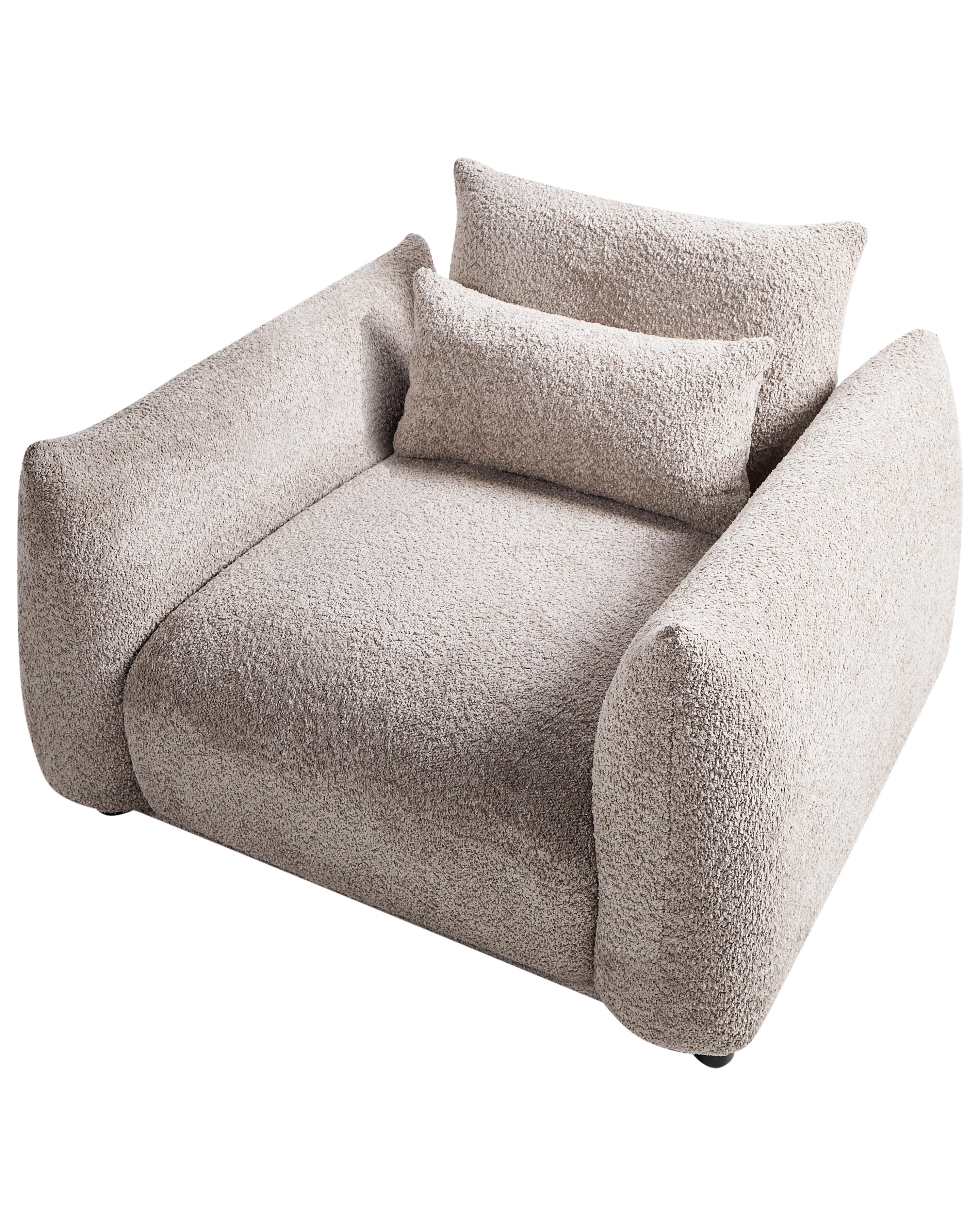 Fauteuil JAMSA Bouclé Taupe