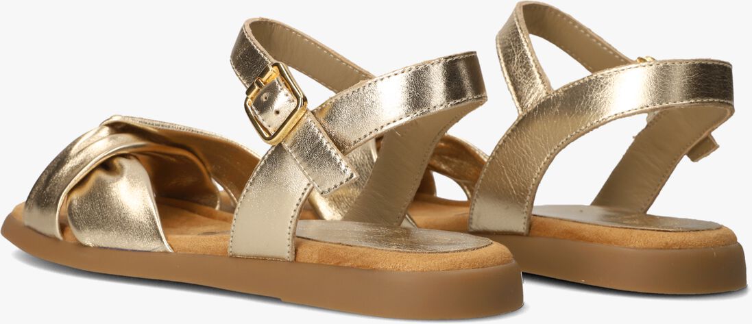 gouden unisa platte sandalen cambel