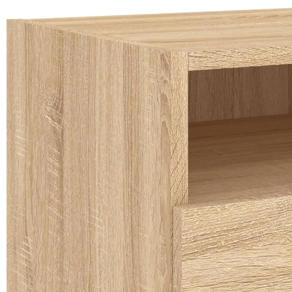 vidaXL - Nachtkastje - Bruin - Bewerkt hout - 2 stuks