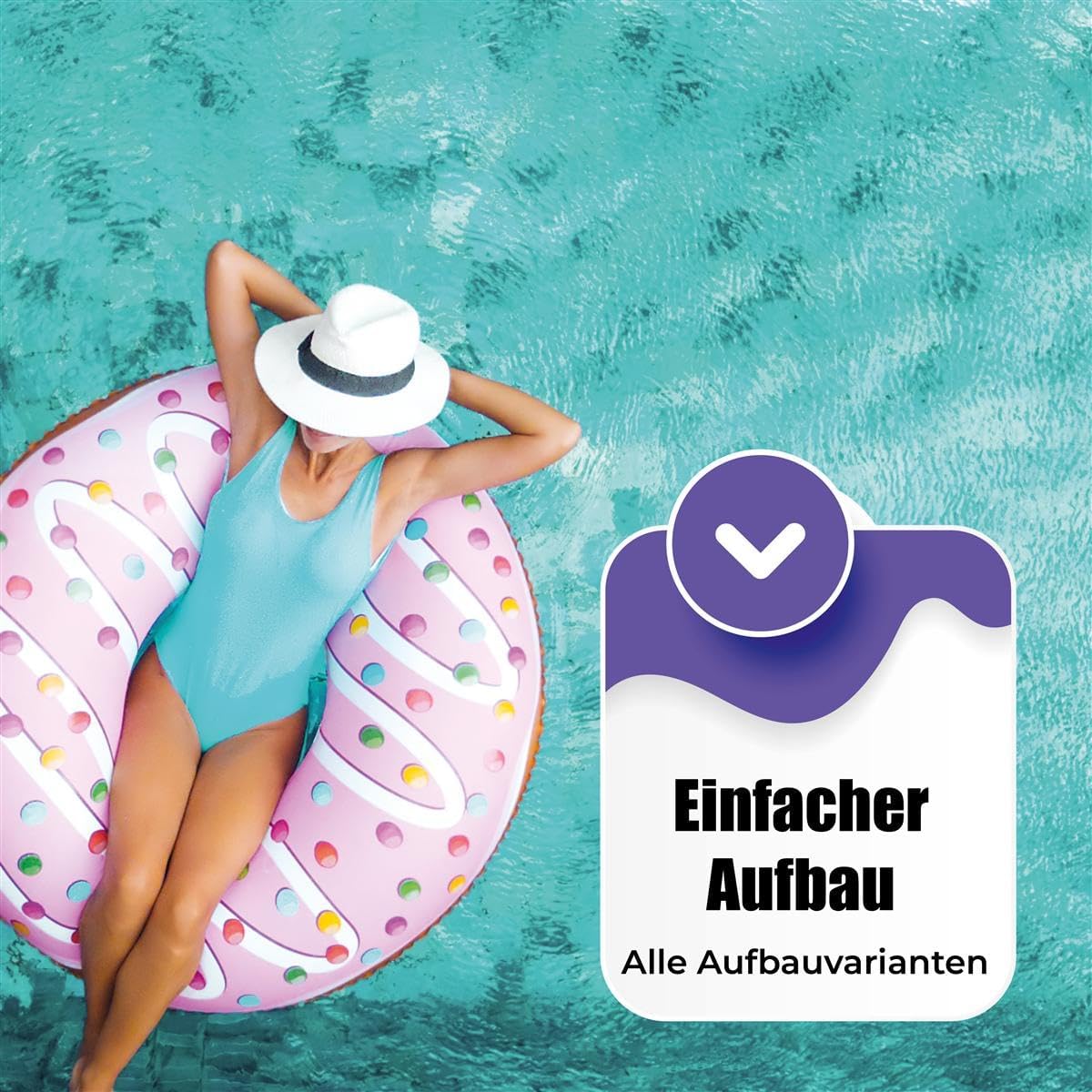 Stahlwand Rundpool-Set Ø 3,50 m x 1,20 m, Pool Made in Europe, Blaue UV-beständige Innenhülle 0,6 mm, SF128 Sandfilteranlage mit 4 m³/h, Einbauskimmer, Filtersand, Poolschlauch