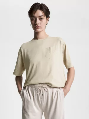 Camiseta de manga curta com modelagem relaxada