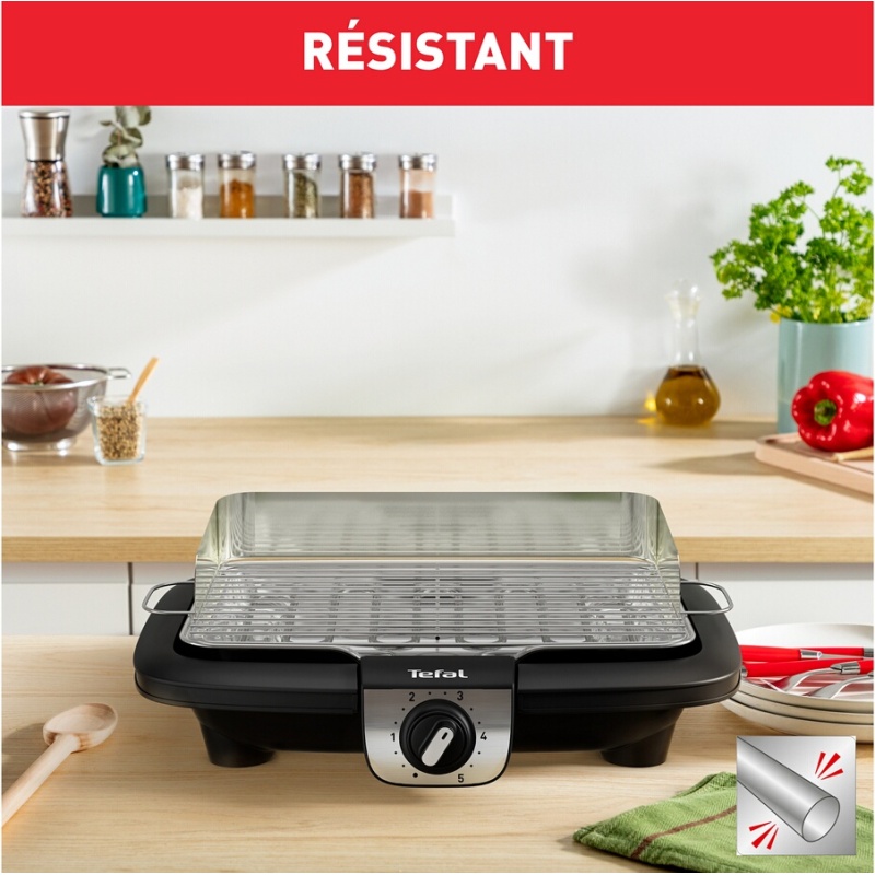 Barbecue Tefal BG90A810 EASYGRILL ADJUST INOX TABLE THERMOSTAT REGLABLE 2300 W