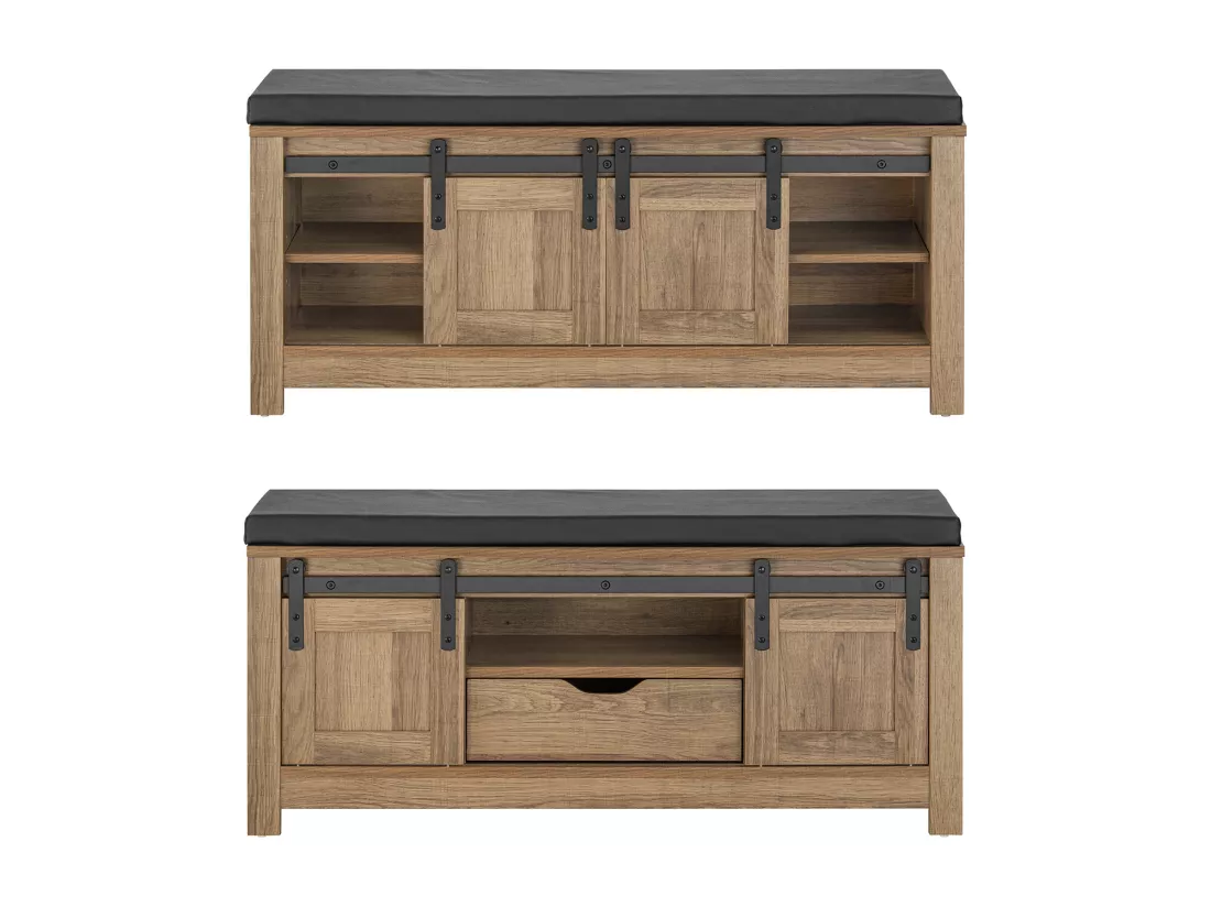 Banc à Chaussure Meuble de Rangement à Chaussures Armoire à Chaussures Meuble d'entrée, FSR118-BR