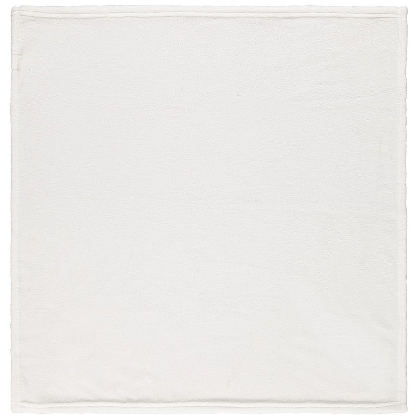 Couverture en sherpa unie 75x75 cm - Ecru