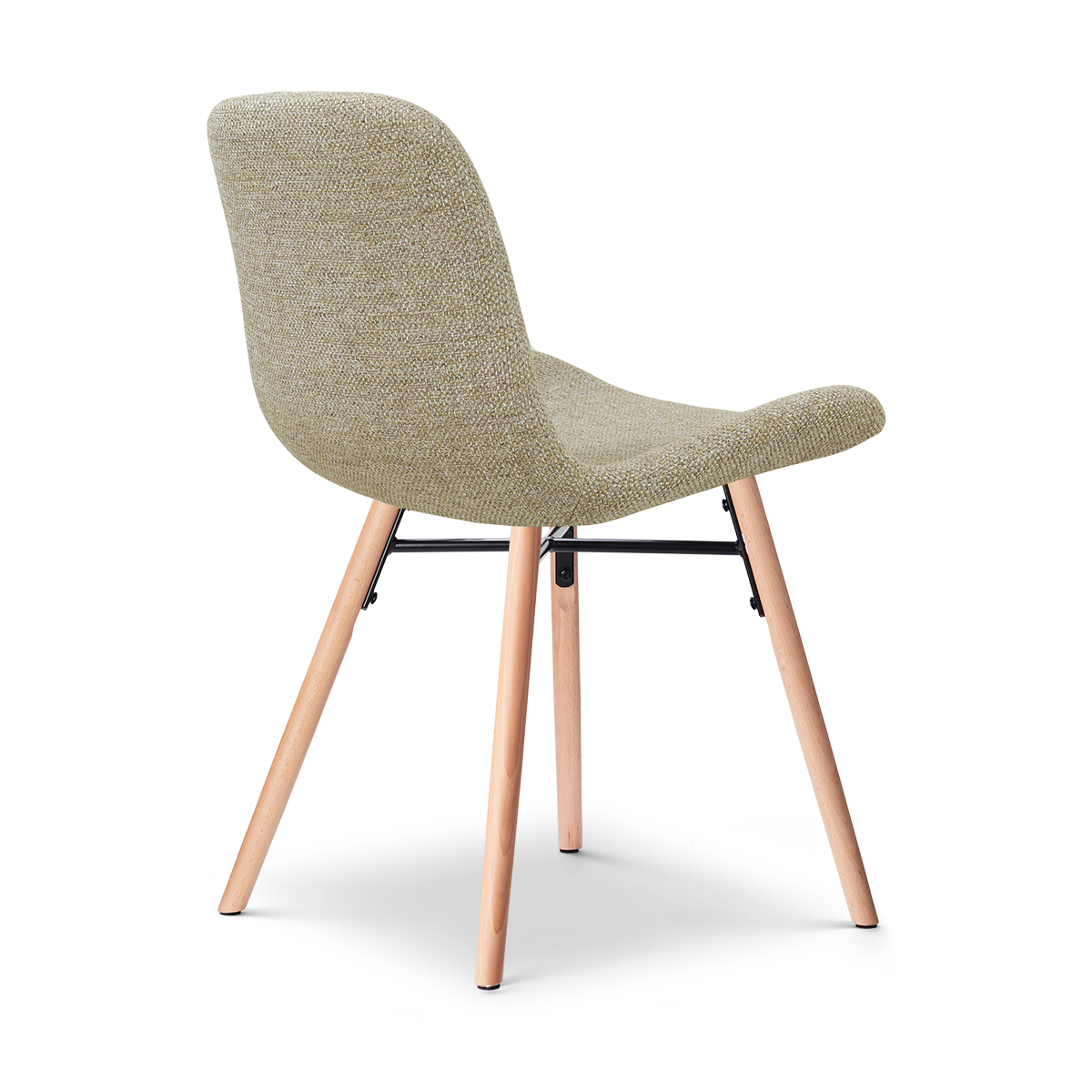 Eetkamerstoel Nena-Fé houten onderstel taupe melange