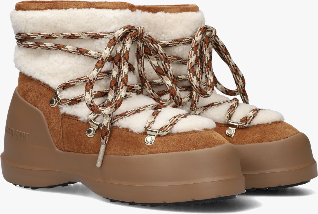 cognac moon boot snowboots mb luna boot shearling