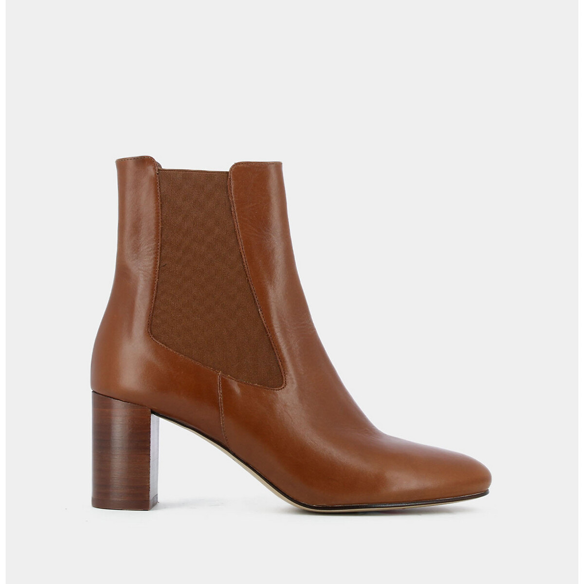JONAK<br>Botas Chelsea de couro Duris com salto