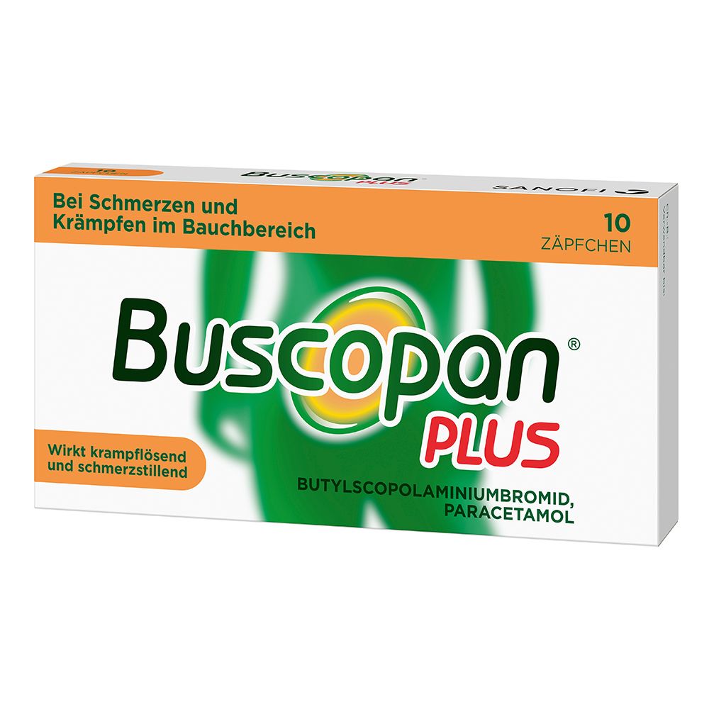 Buscopan Plus Zäpfchen bei Bauchschmerzen und Regelschmerzen