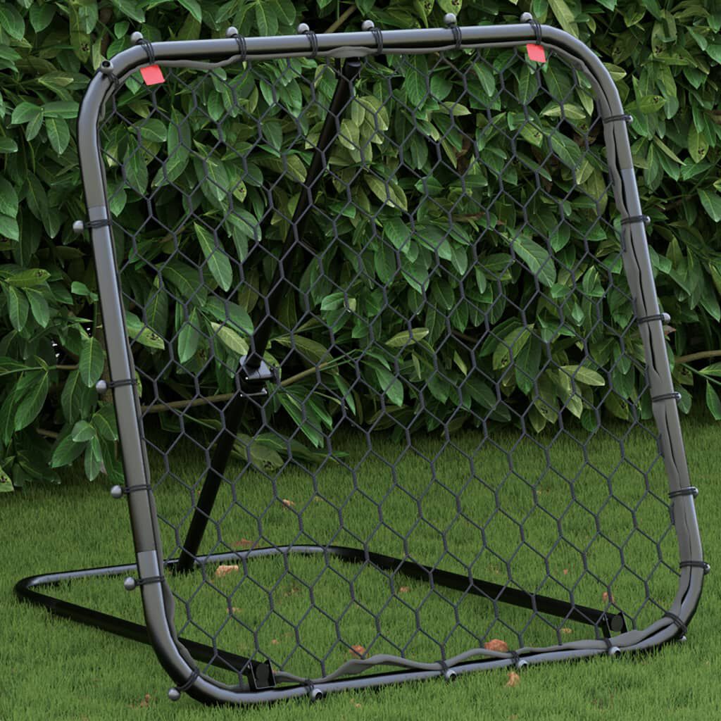 vidaXL Voetbal Rebounder Verstelbaar Zwart 84x73x60-80 cm