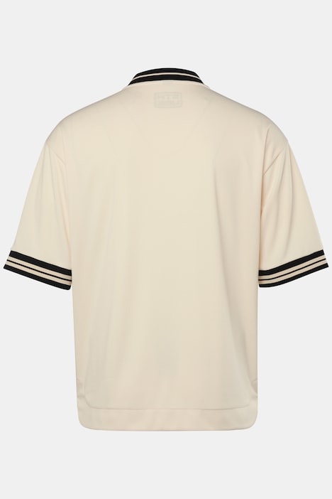 STHUGE T-Shirt, Halbarm, oversized, Brust-Print, Collegekragen, bis 8 XL