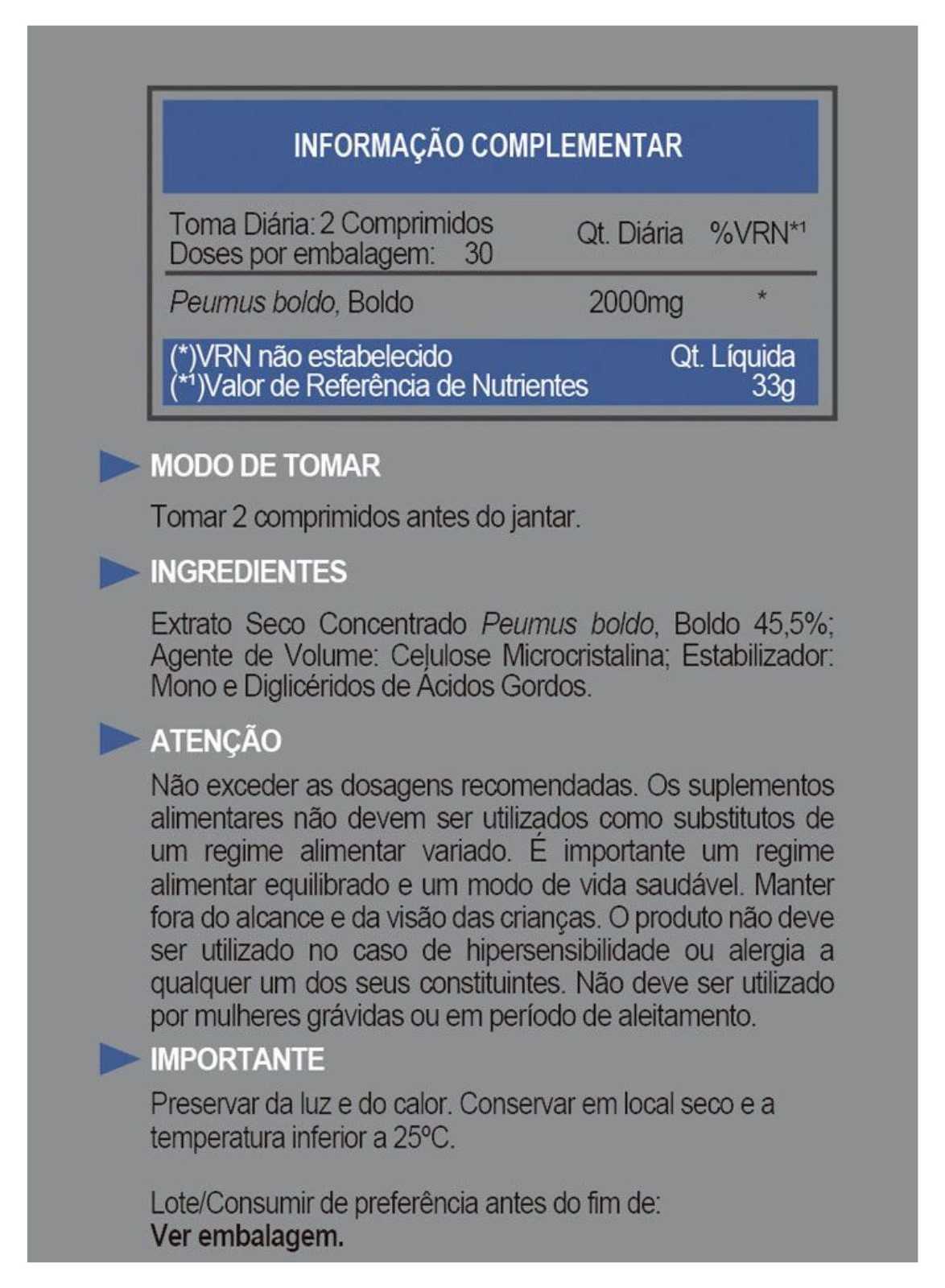 Biokygen Boldo 2000mg 60 comprimidos