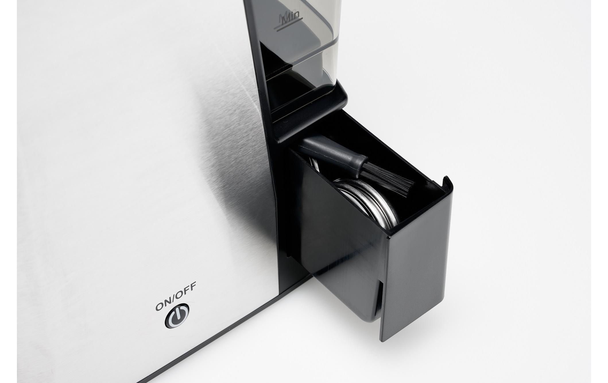Siebträgermaschine Grind & Infuse Perfetta Silber<br>Voll ausgestattete Espressomaschine mit geräuscharmem, eingebautem Mahlwerk,