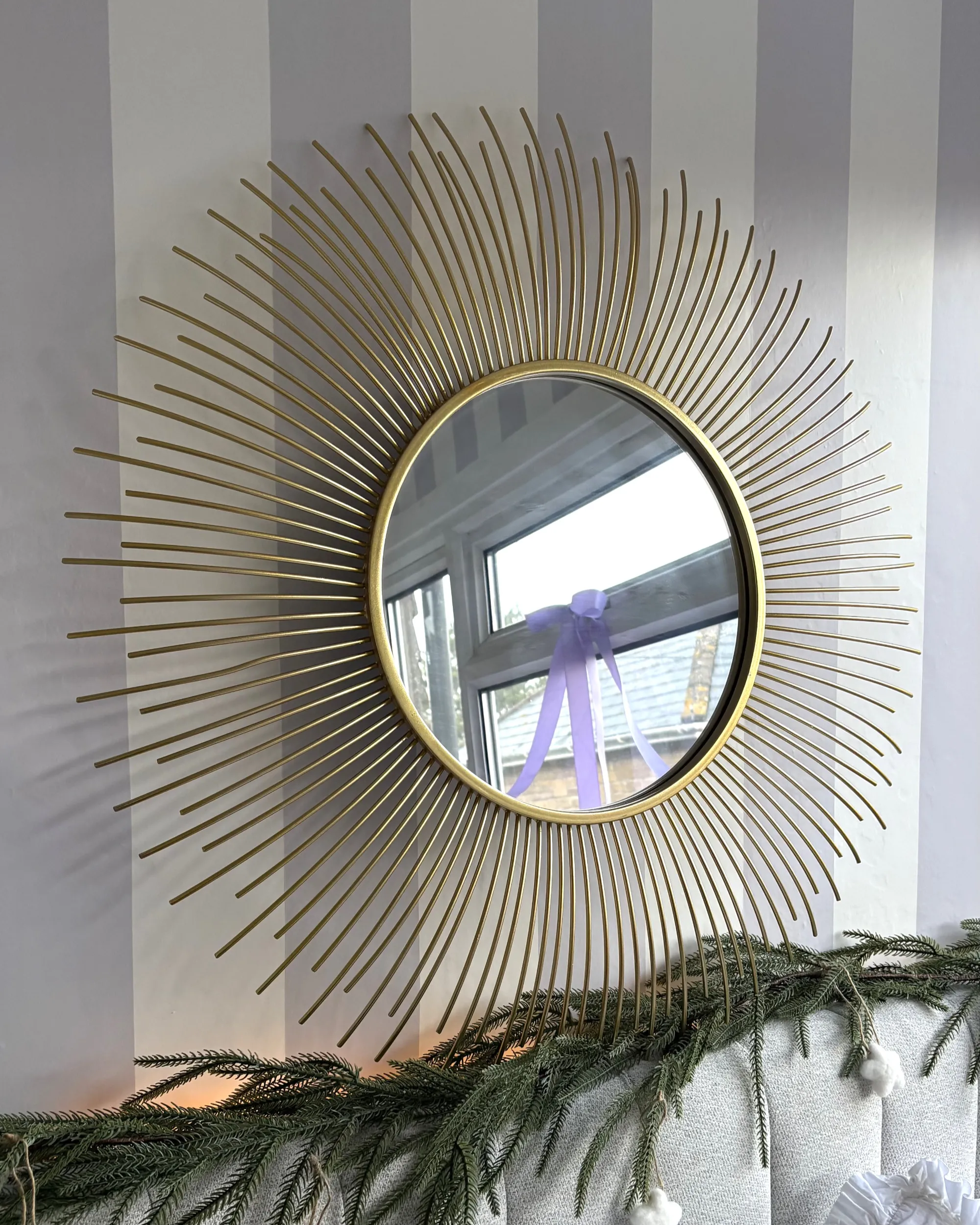 Wandspiegel CILLY 80 cm 80 cm Metaal Goud