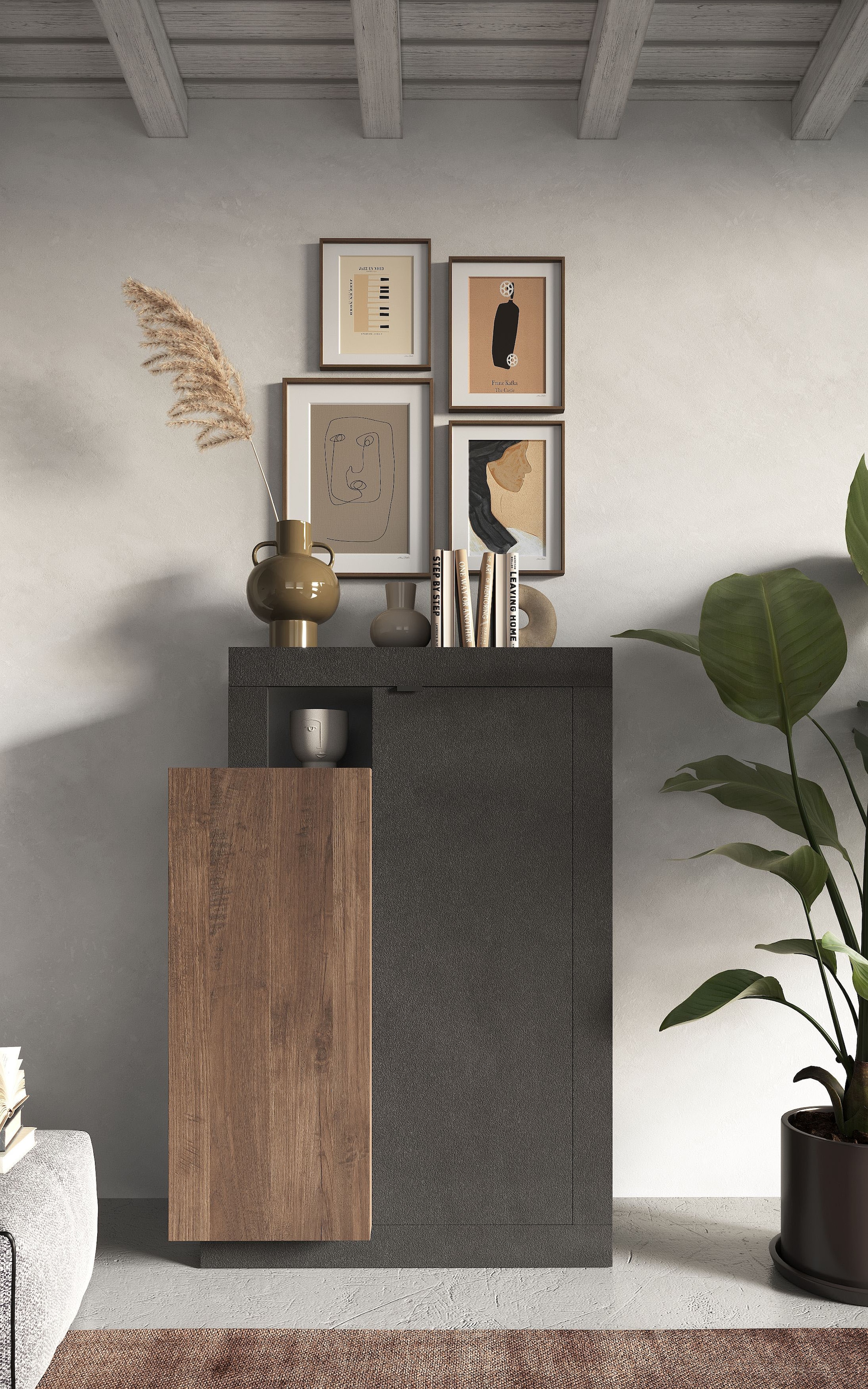 INOSIGN Highboard »Freedom« Breite 87 cm mit 2 Türen, Höhe 142 cm (in verschiedenen Farben)