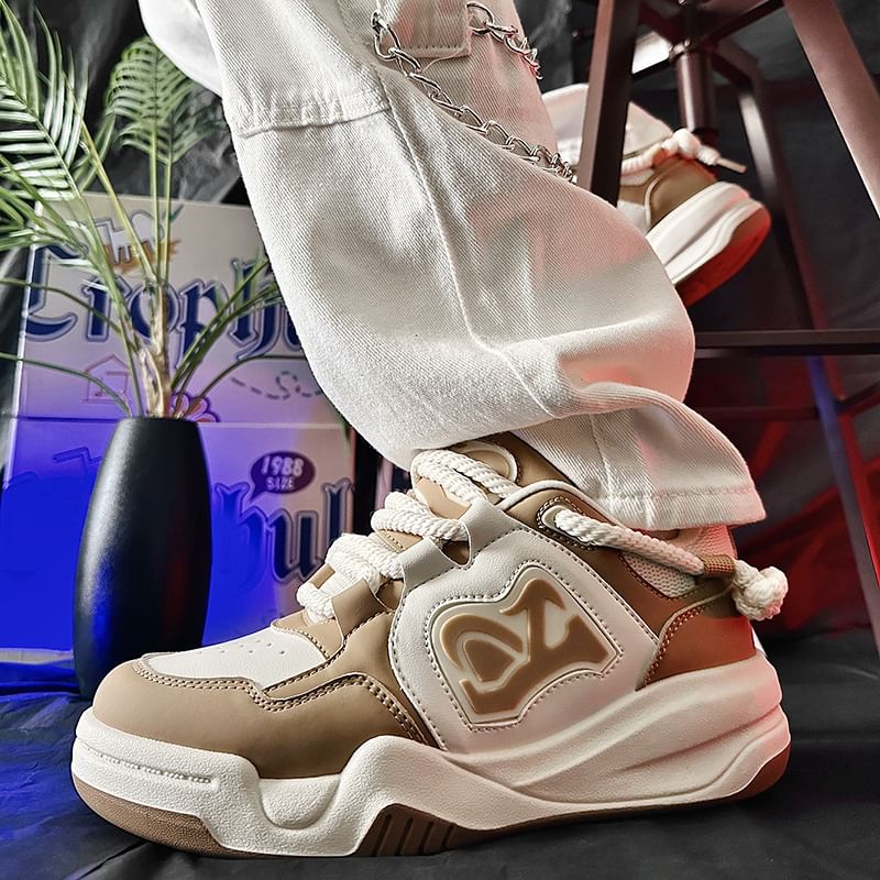 Tanzanite - Tweekleurige platform sneakers