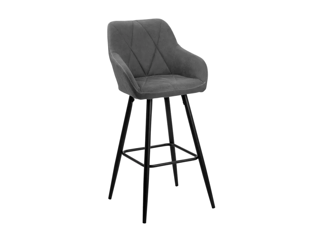 Lot de 2 chaises de bar DARIEN Gris
