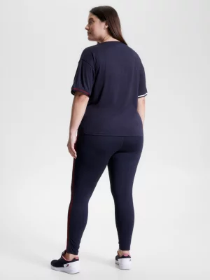 Camiseta Curve Sport com Fita Contrastante e Corte Relaxado