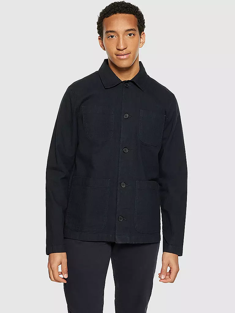 KNOWLEDGE COTTON APPAREL Overshirt blau