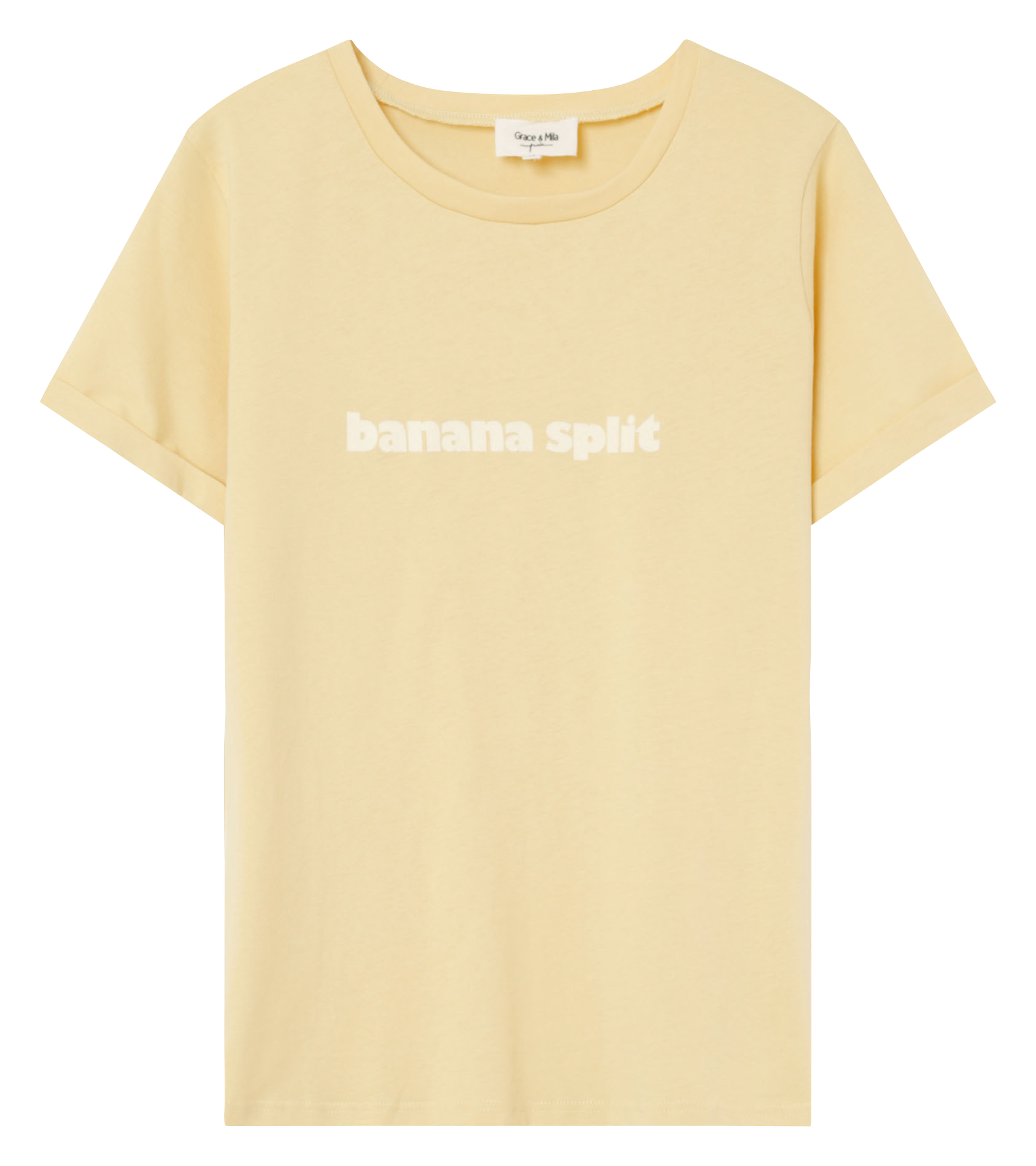 ENVIE - Tee-shirt col rond en coton | Jaune