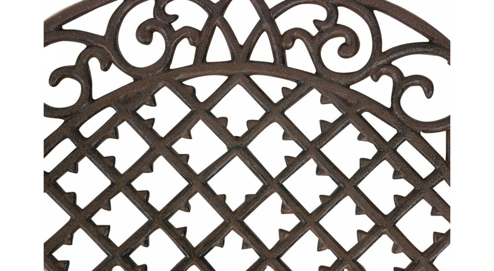 Paillasson demi lune fonte marron 67x2x34cm