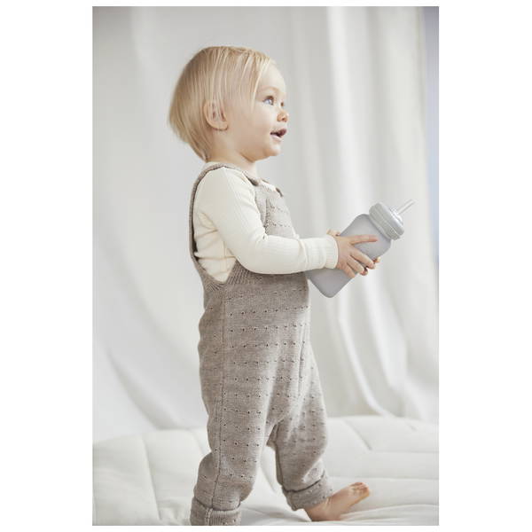 Everyday BabyEveryday Baby   Glastrinkhalmflasche Healthy+ quiet grey