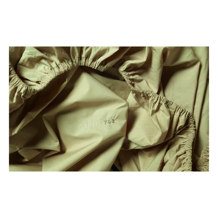 Suite 702 Drap-housse en percale organique | Vert pistache