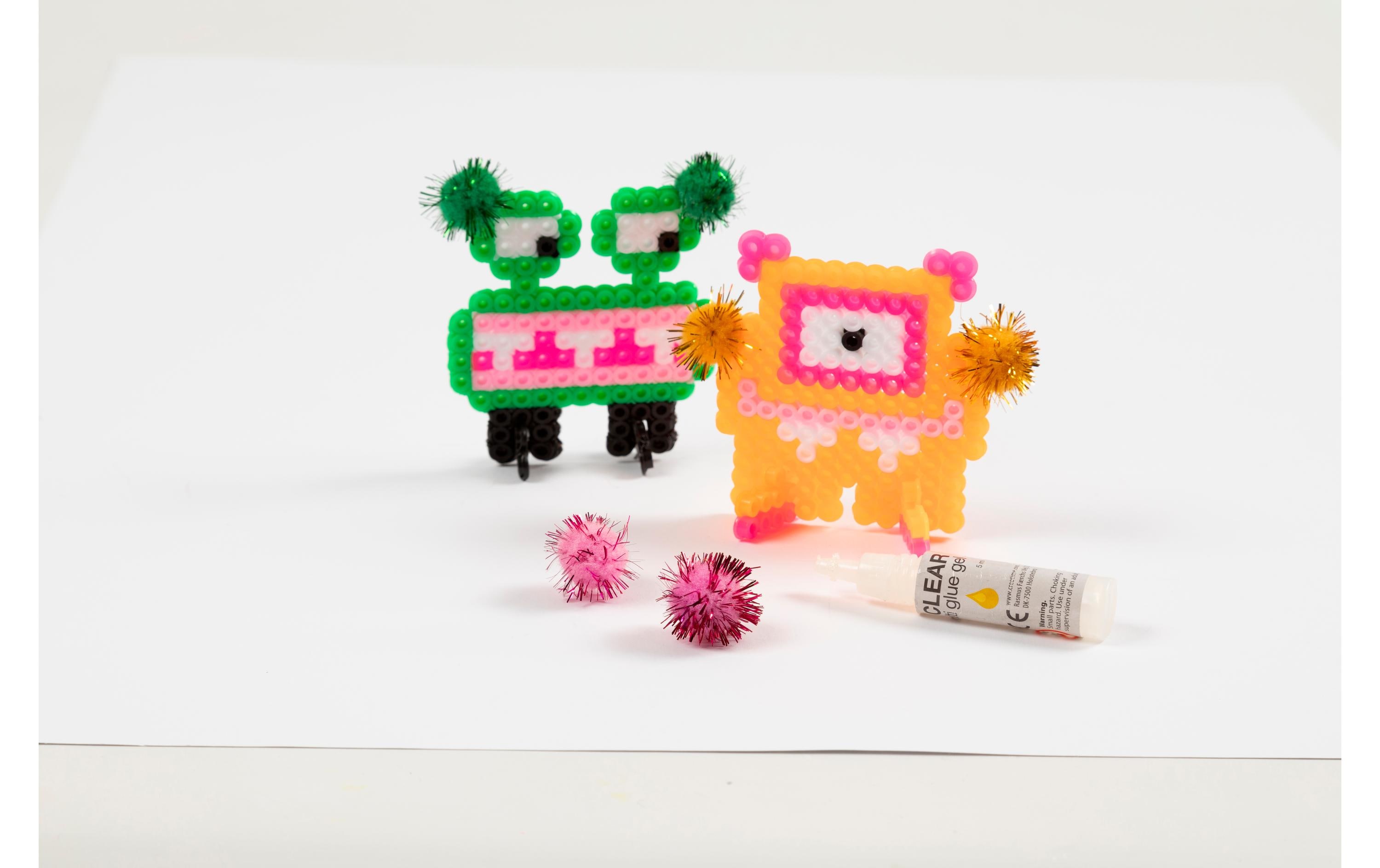 Bügelperlen-Set Monster-Collage MehrfarbigMini Kreativ Set für Kinder
