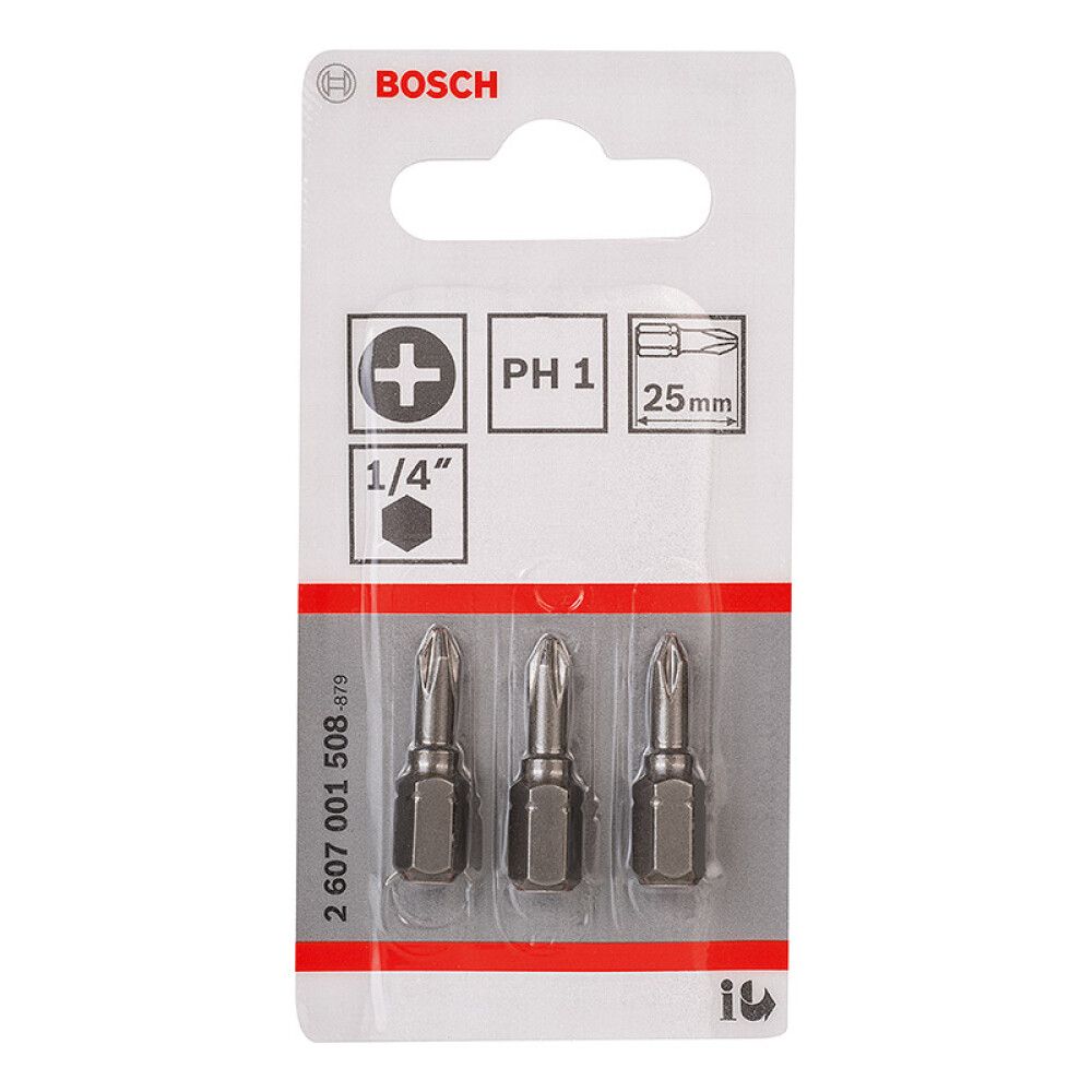 BITS BOSCH EXTRA HARD PH1 25MM 3STK