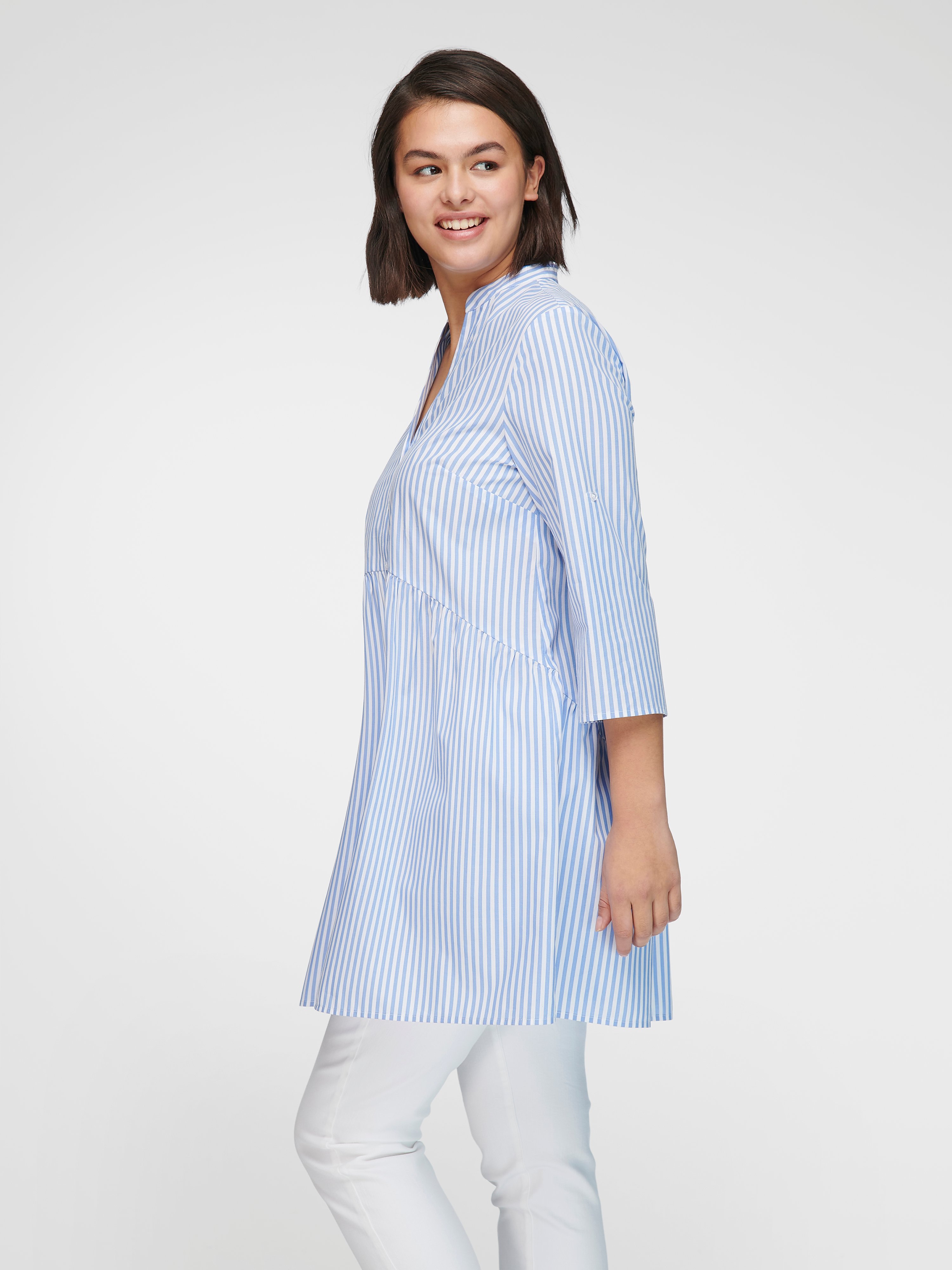 Long-Bluse mit 3/4-Arm