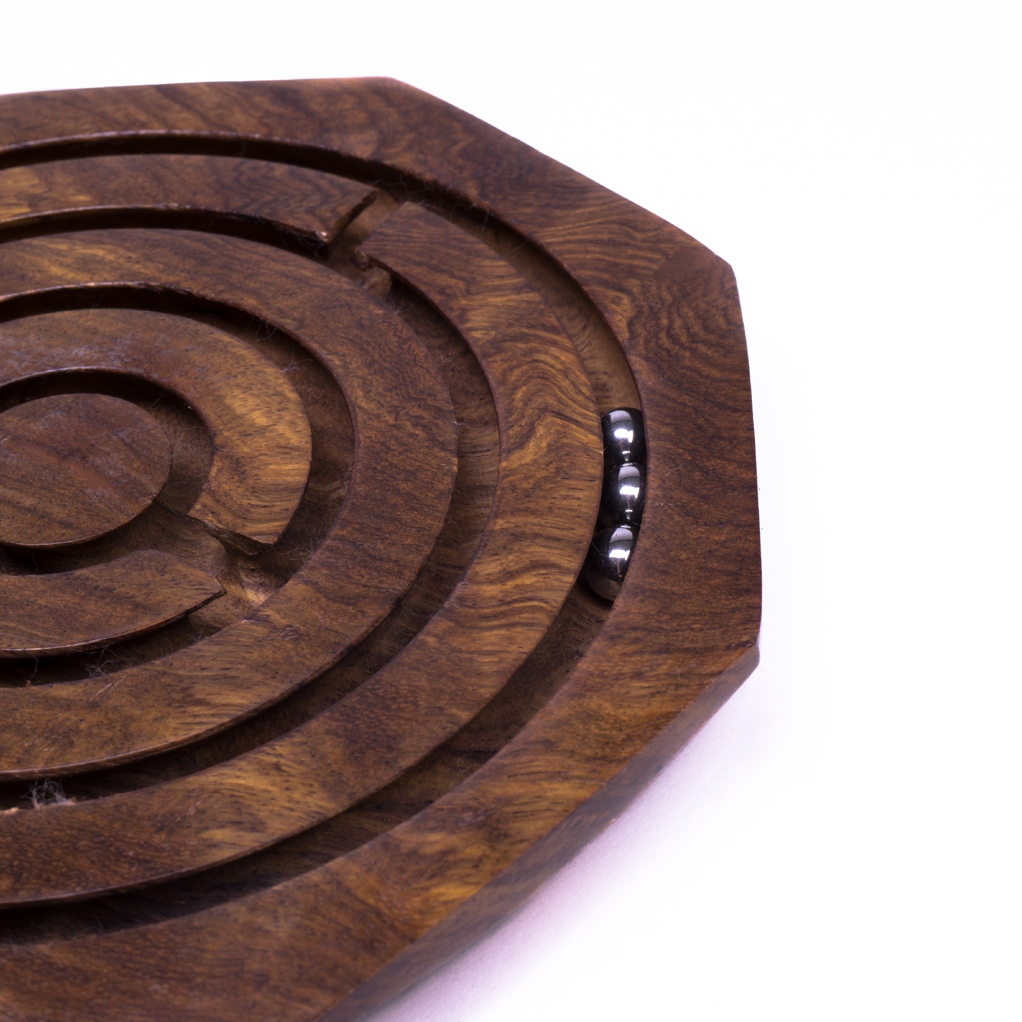 Kugellabyrinth-Spiel aus Palisanderholz, braun, Ø 16 cm günstig bestellen