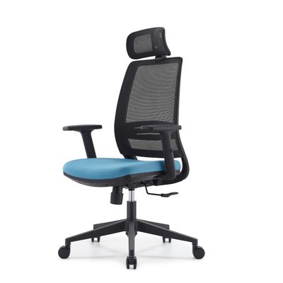Fauteuil de bureau OPEN - accoudoirs réglables - appuie-tête réglable - bleu