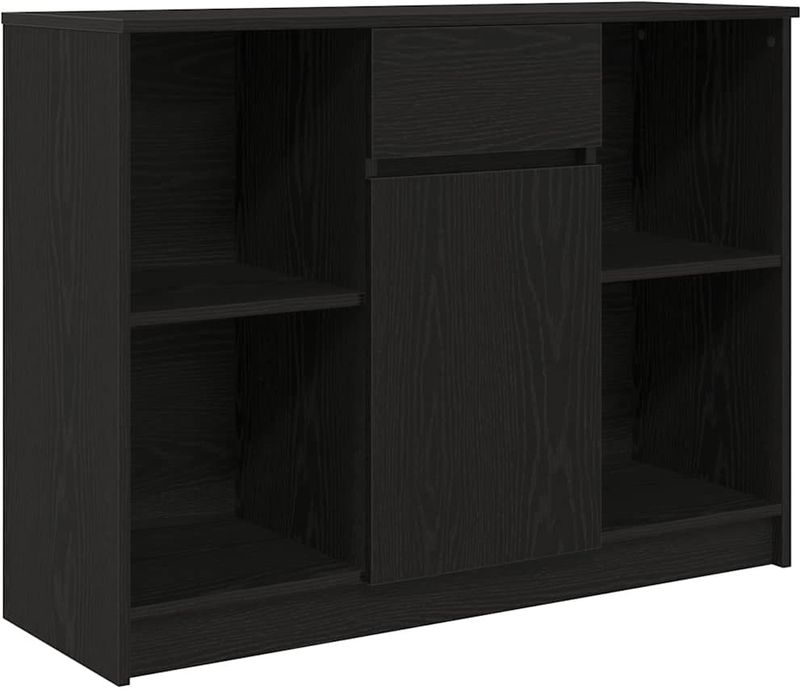 vidaXL - Dressoir - Zwart - Spaanplaat - Met Lade