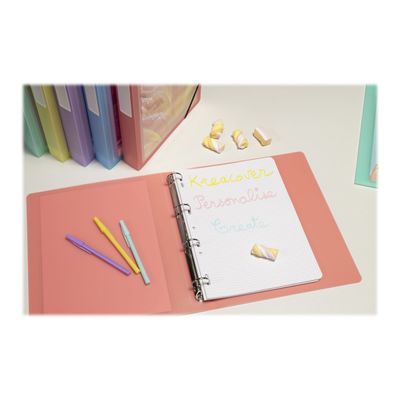 Exacompta Kréacover Pastel - Classeur à anneaux personnalisable - Dos 40 mm - A4 - pour 275 feuilles - disponible dans différentes couleurs