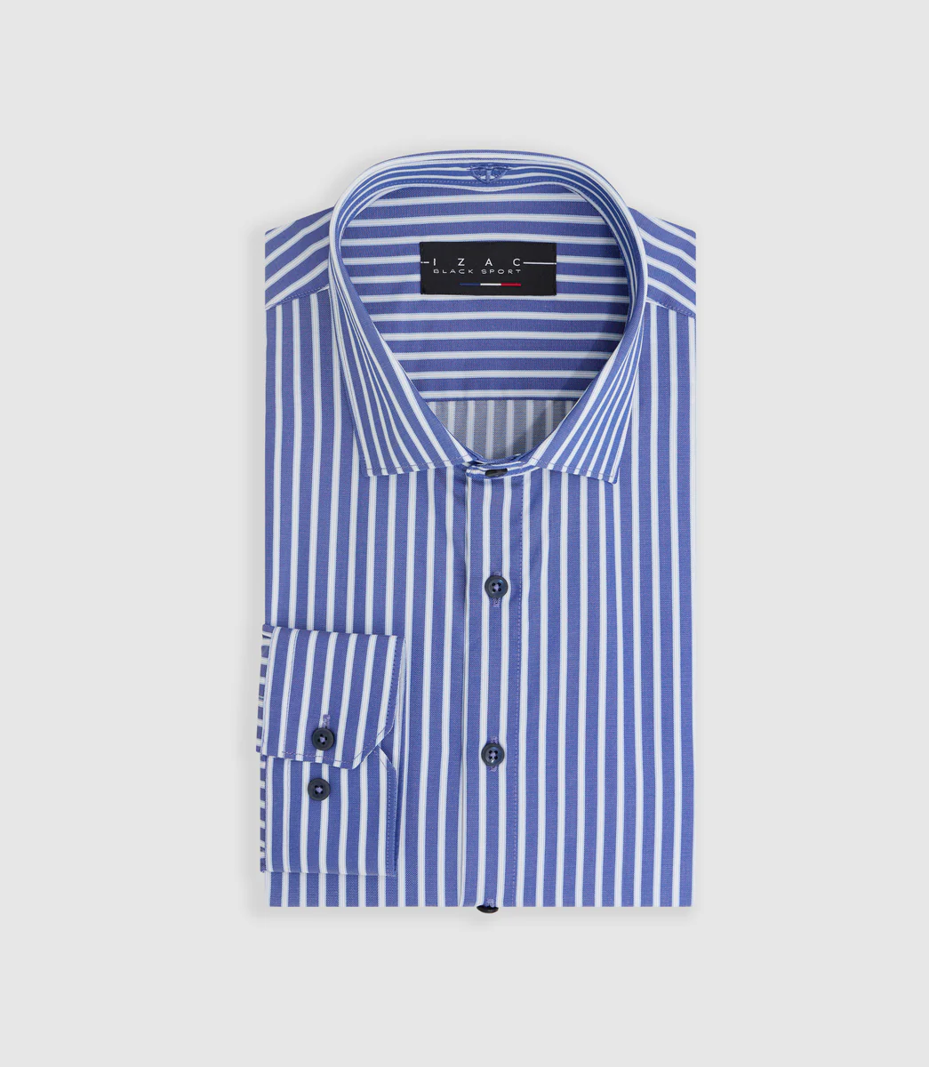 Chemise à rayures bleu ciel 