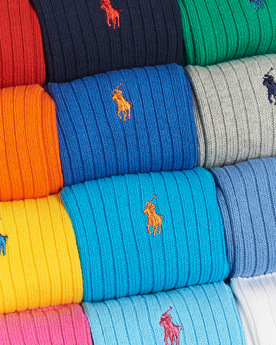 Polo Ralph Lauren 12-Pack Gift Box Cotton Ribbed Socks