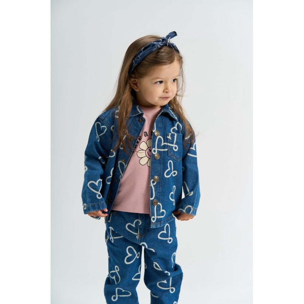 Køb THE NEW Siblings Medium Blue Denim Aop Tnstshea Os Denim Overshirt