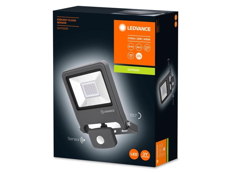 Ledvance Scheinwerfer LED Endura Flood Sensor, 30 W Aussenleuchte mit Sensor