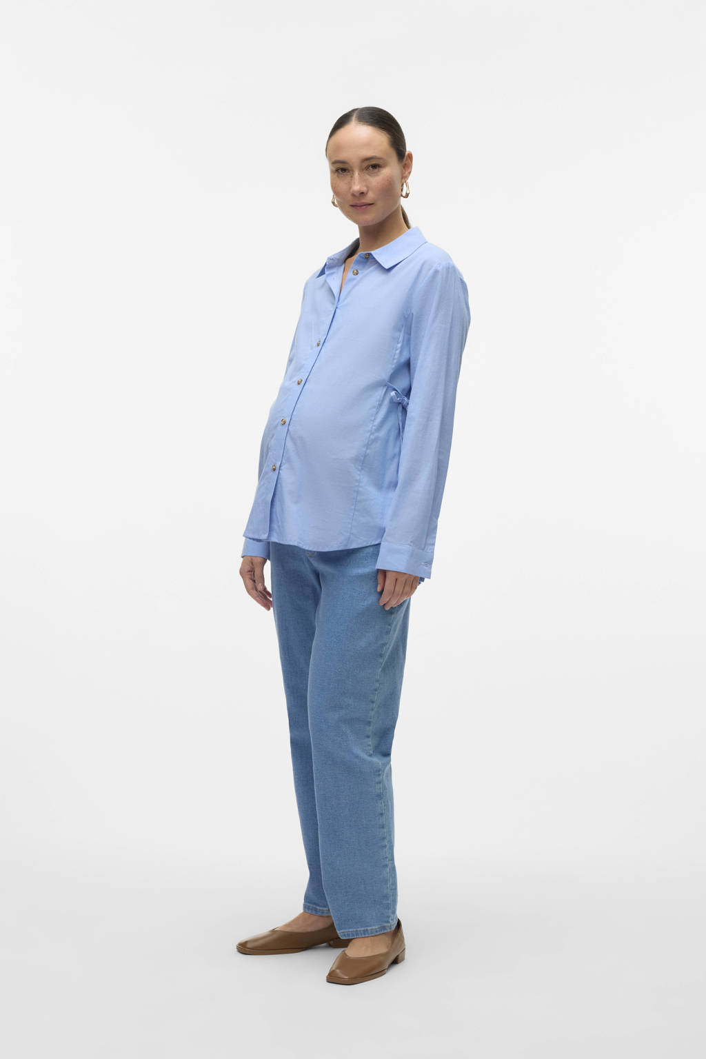MAMALICIOUS zwangerschaps blouse blauw