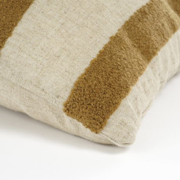 Kussen streep licht bruin - l45xb45xh10cm