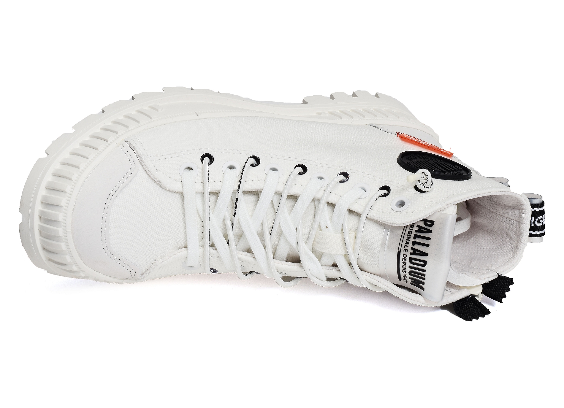 Pallashock back zip blanc