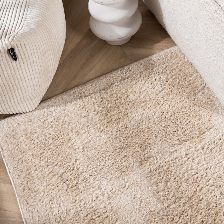 Scandinavisch vloerkleed - Lova Border Beige