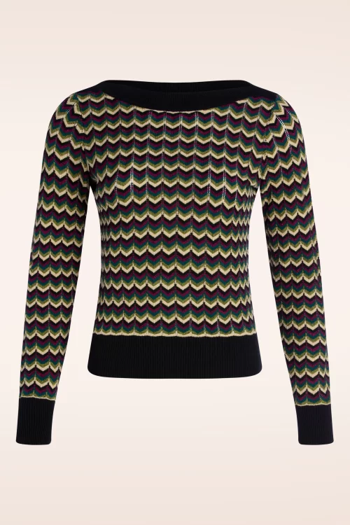 King Louie Audrey Woogie top in zwart