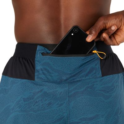 ASICSFujitrail All Over Print 5IN Short - blau