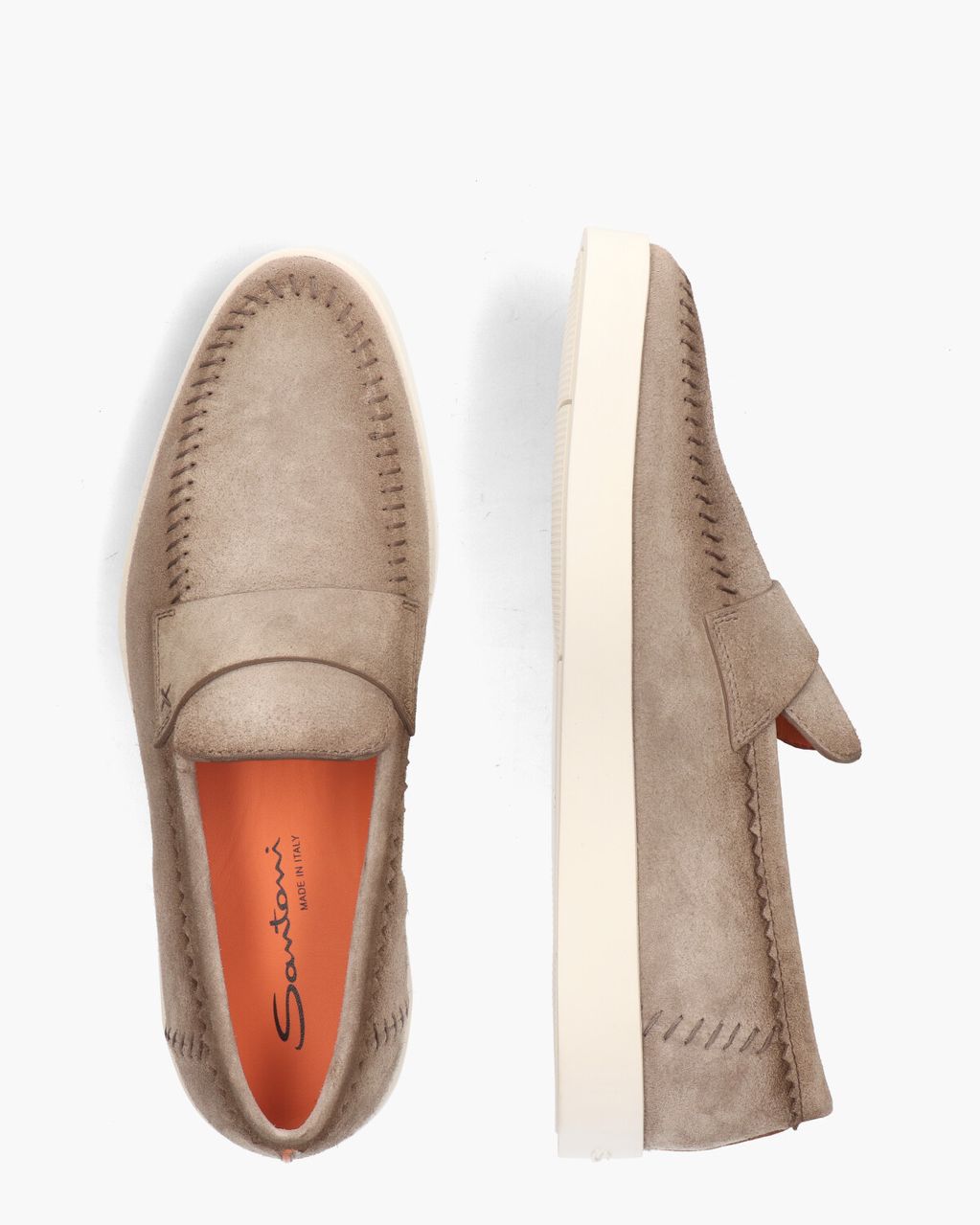 Santoni 18087 Taupe Herenloafers