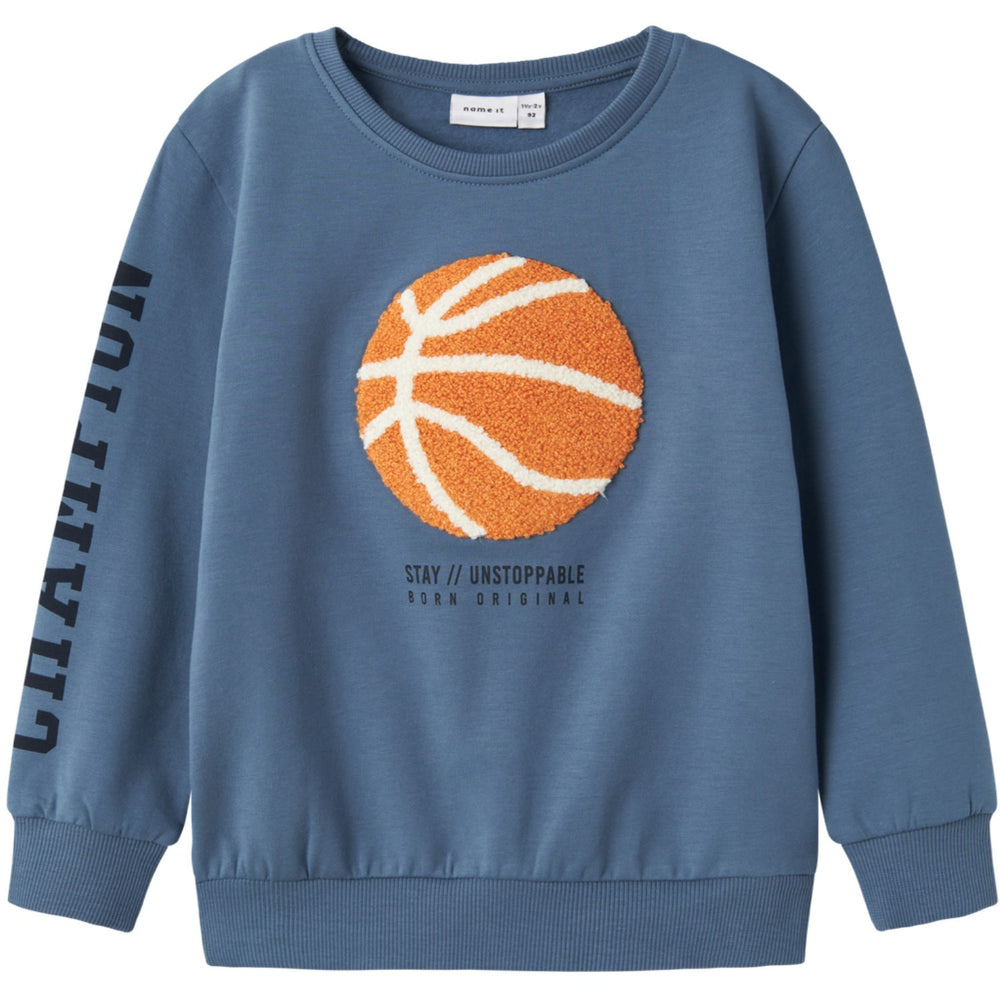 Køb Name It China Blue Tage Regular Sweatshirt