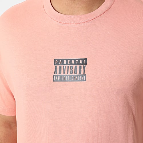Tee Shirt Oversize Large Small Tag Rose Noir