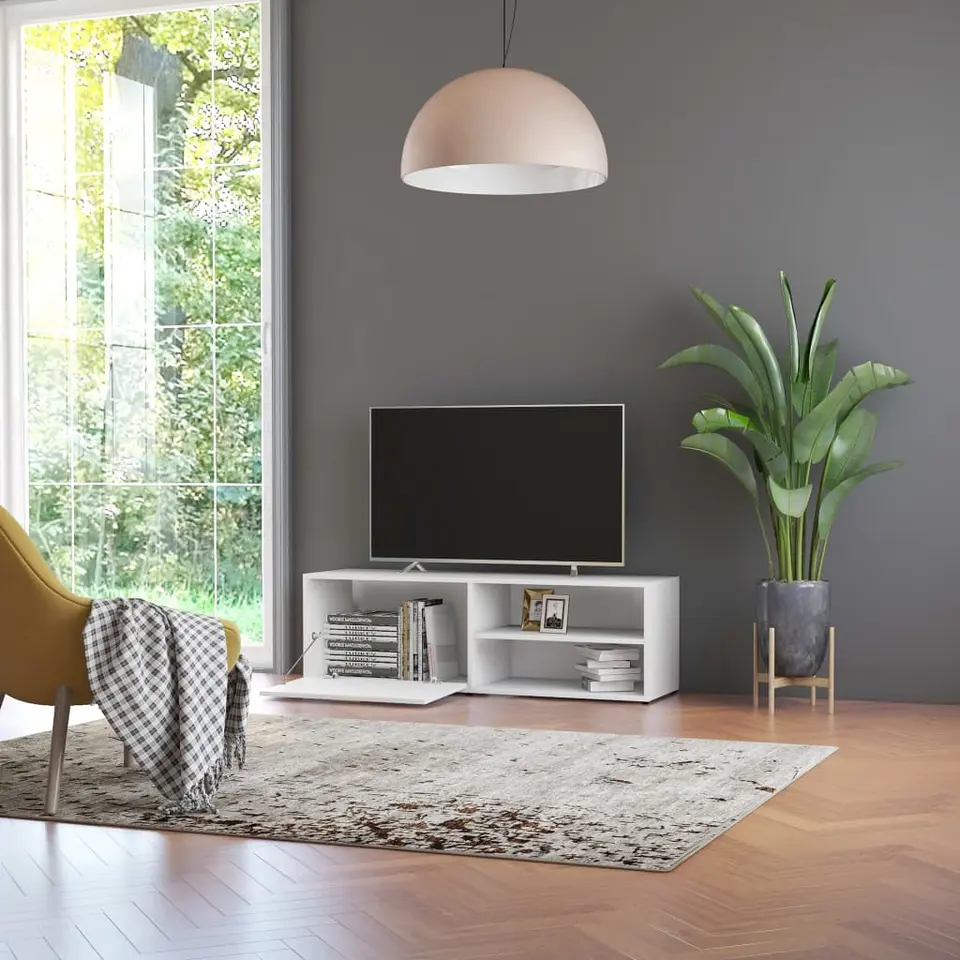 vidaXL - Tv-meubel - Wit - Bewerkt hout