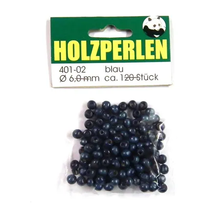 Meyco Holzperlen 6 mm, blau, ca. 120 Stück