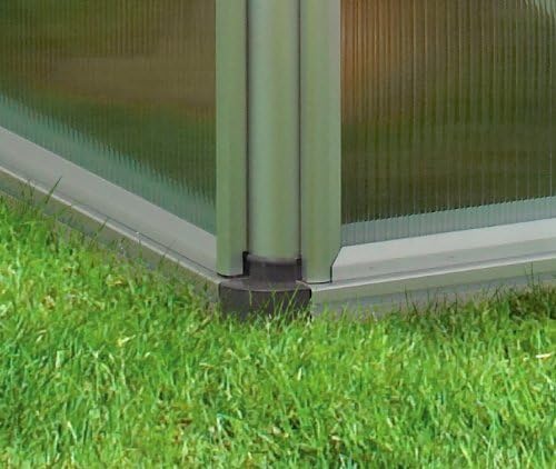 Vitavia Gewächshaus Zeus 15700', schwarz, 15,7 m², 16 mm HKP | Wetterfestes & stabiles Treibhaus | Perfekt für Gemüse & Pflanzen | Robust & langlebig