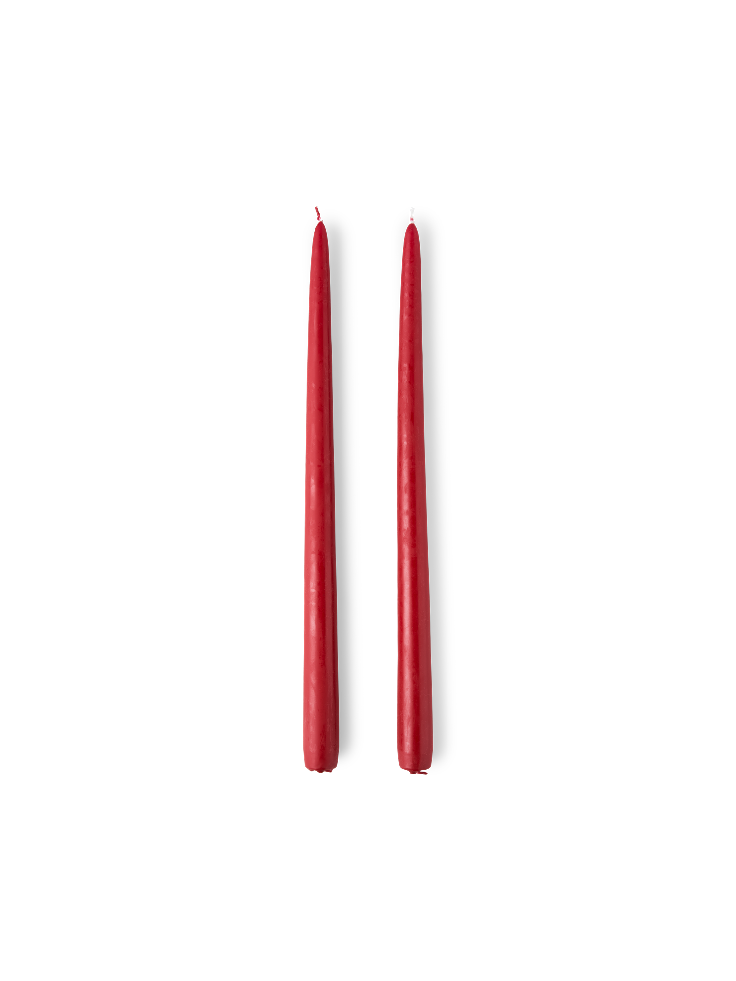 Stagelys 35 cm | Paraffinvoks. Ø2,2 x 35 cm. 2 stk. | Red
